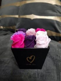 Flower boxy z róż mydlanych