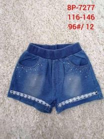 Szorty jeansy dziewczęce (116-146/12szt)