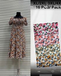 Sukienki w kwiaty (XL-4XL/16szt)