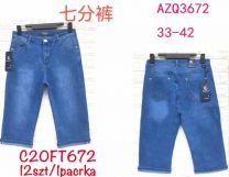 Spodenki jeans damskie (33-42/12szt)