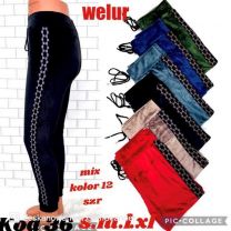 Spodnie welurowe damskie (S-XL/12szt)