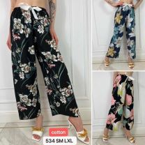 Spodnie wiskoza w kwiaty (S-XL/12szt)